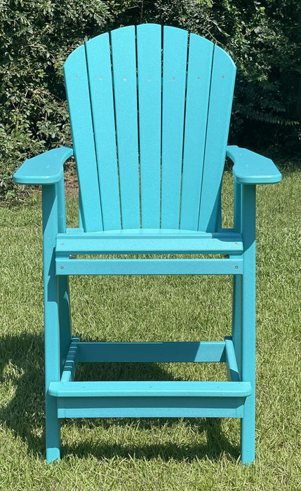 Bar Height Adirondack Chair- Aruba Blue
