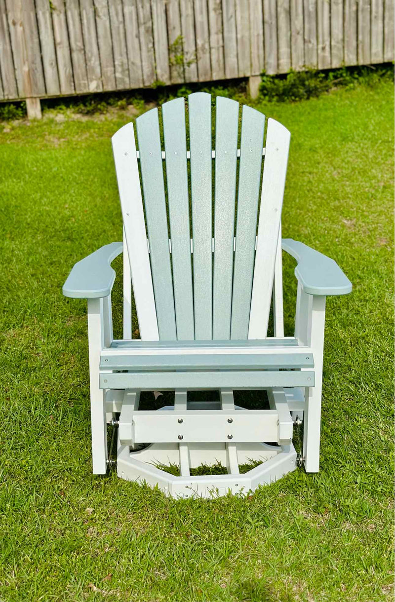 2' Adirondack Swivel Glider- Mint & White