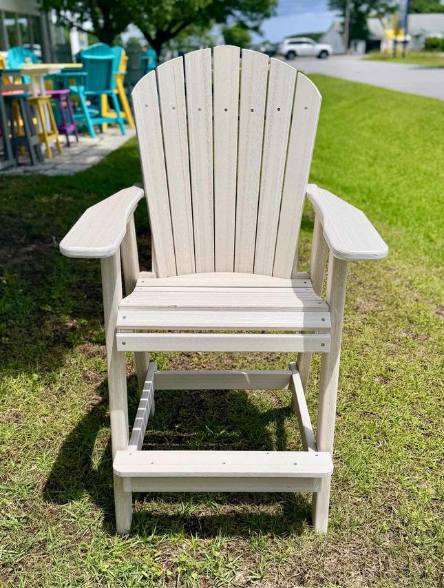 Bar Height Adirondack Chair- Seashell