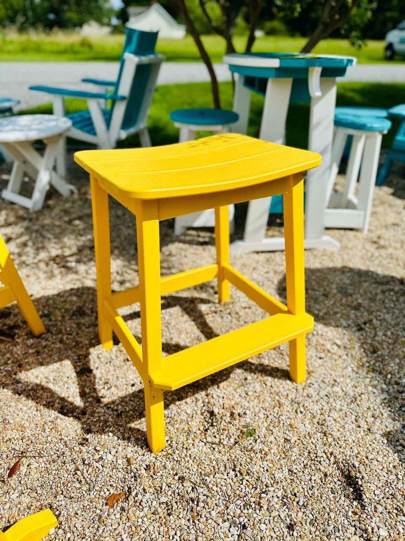 Surf Table Bar Height Saddle Stool- Yellow