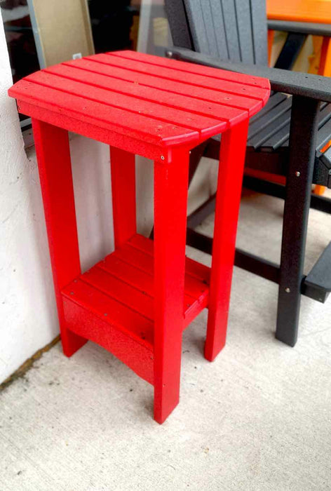 36" High Oval End Table- Red