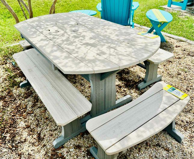 5' Oval Table- Pale Aspen & Driftwood