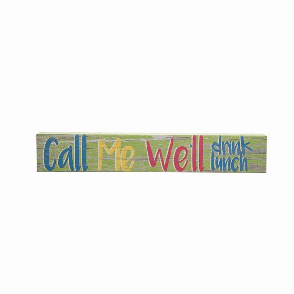 Call Me We'll Drink Lunch Wall Sign