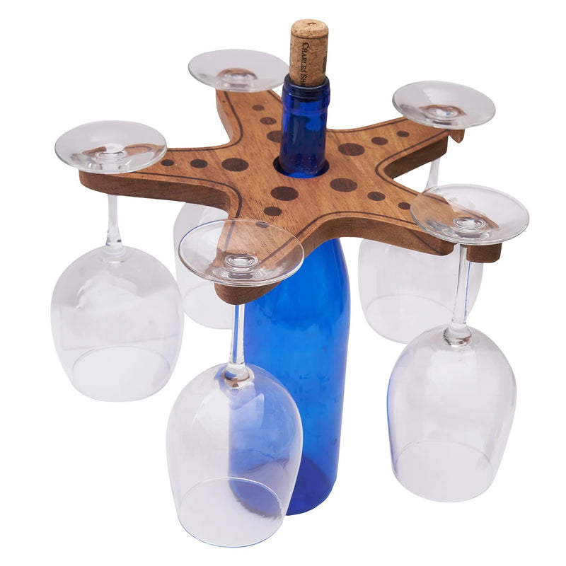 Sea Star Wine Bottle & Glass Holder
