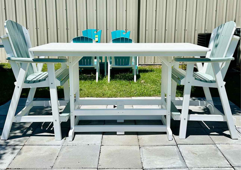 33" x 72" Bar Height Dining Table- White