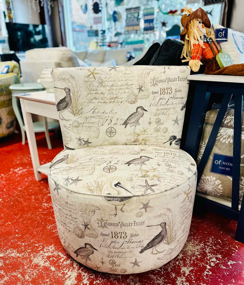 Armless Barrel Chair- Bay Dune