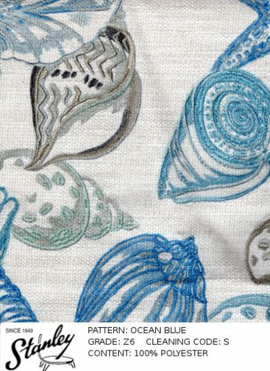 Armless Barrel Chair- Ocean Blue