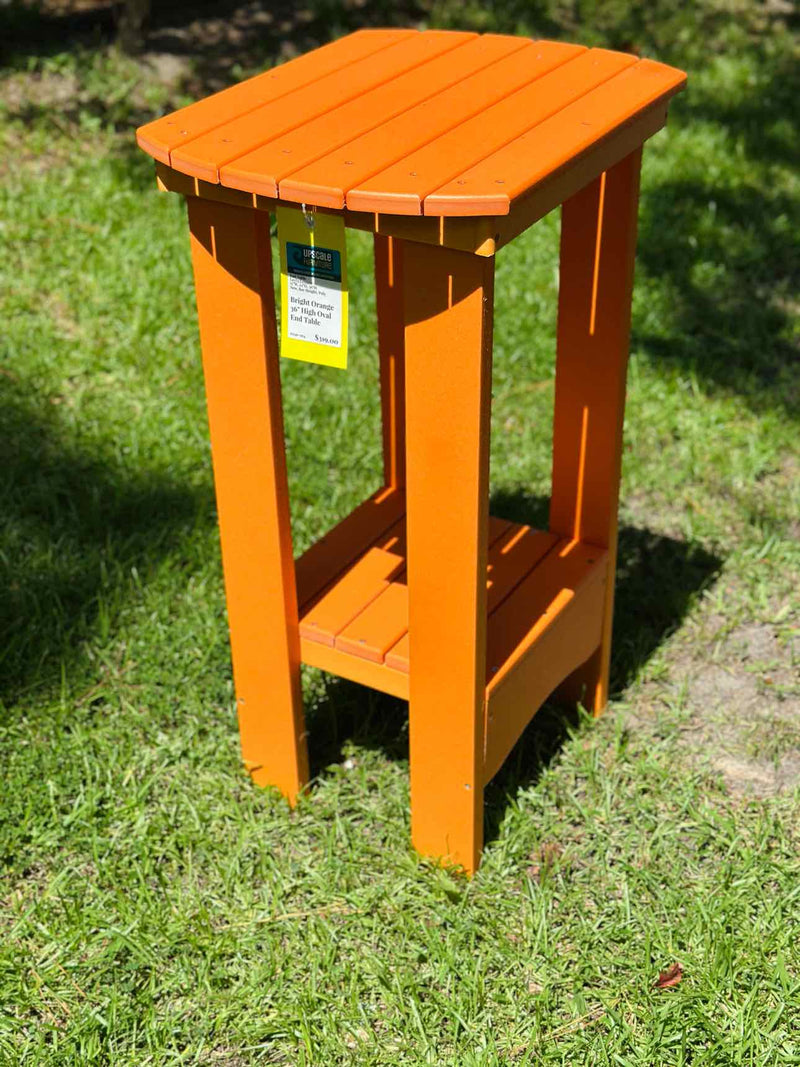36" High Oval End Table- Orange