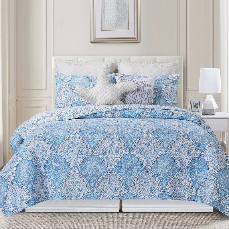 Chinoiserie Coast Quilt Set- Full/Queen