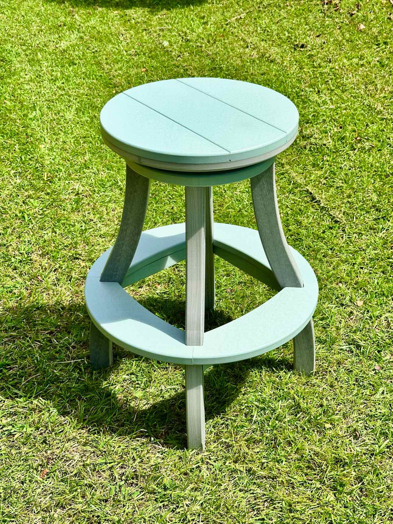 Anchor Avenue Bar Height Swivel Stool- Driftwood & Mint