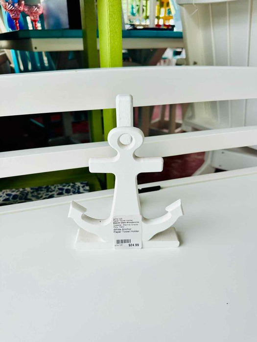 Anchor Front Paper Towel Holder- White