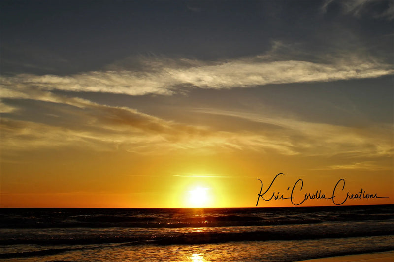 Kris' Corolla Creations 24"x 36" Wall Canvas- Sunset on the Shore