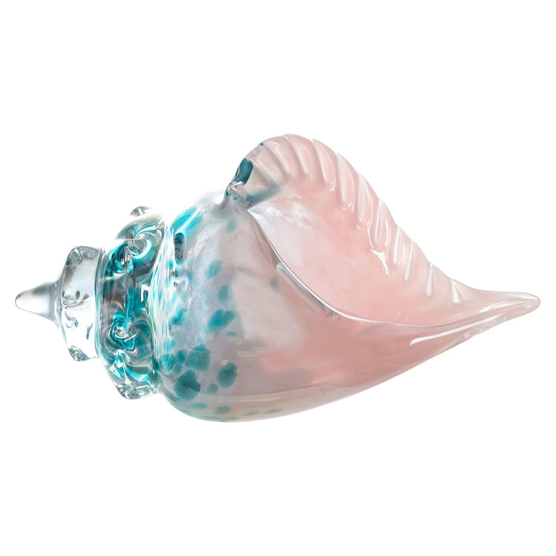 Conch Shell Figurine- Blue & Pink