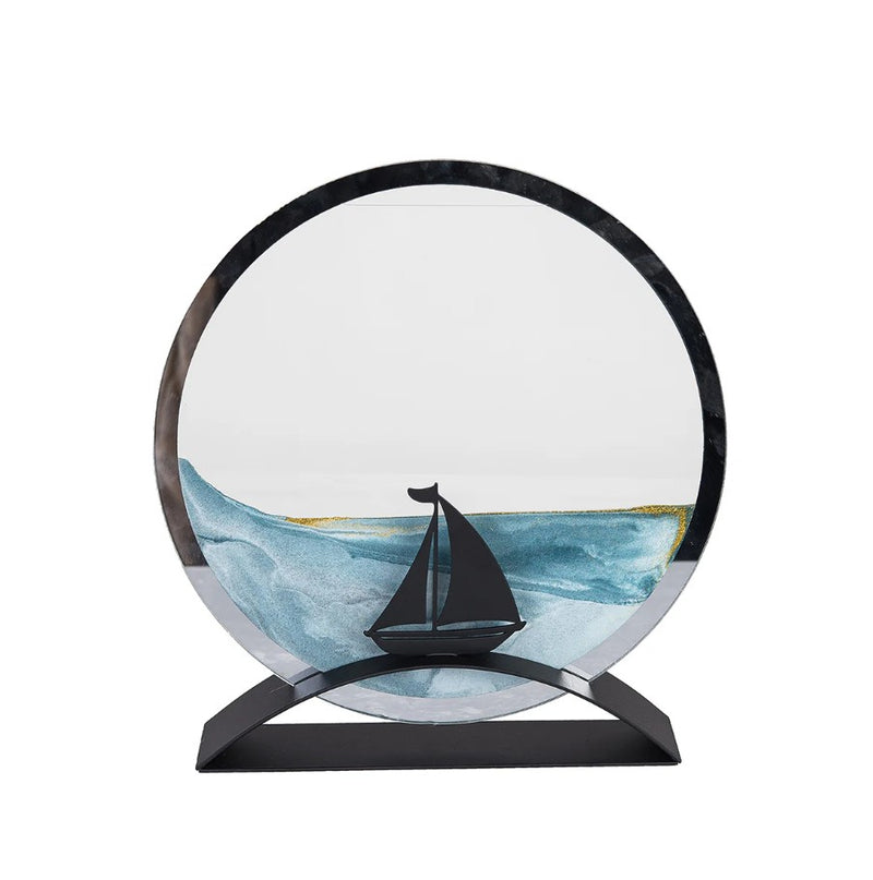 Sailboat Round Sand Art