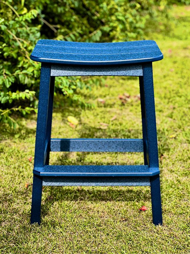 Surf Table Bar Height Saddle Stool- Patriot Blue