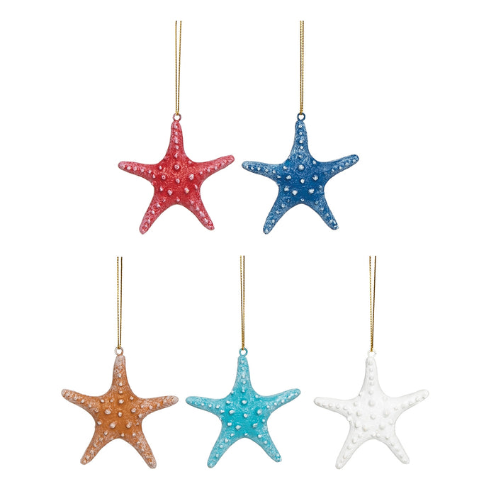 Colored Sea Star Ornament- Assorted Colors