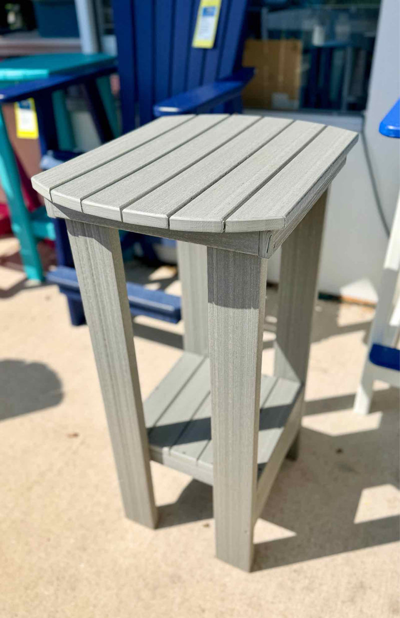 36" High Oval End Table- Driftwood
