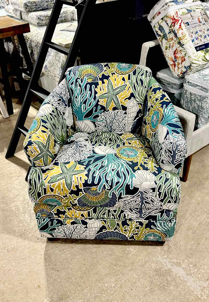 Barrel Chair- Sega Blue