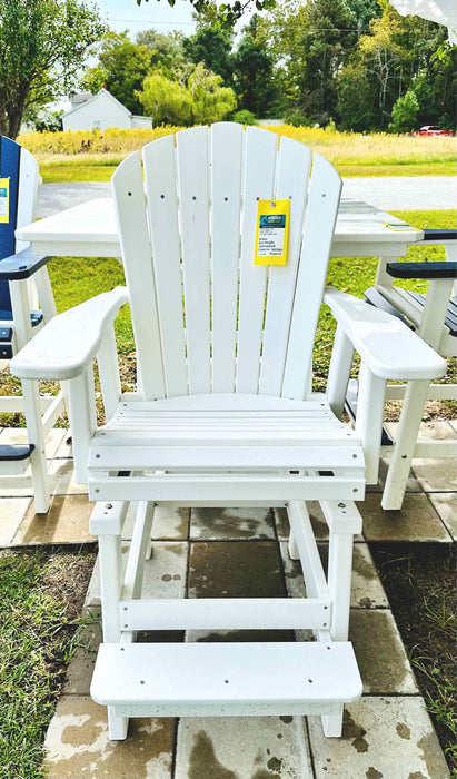 Bar Height Adirondack Chair w/ Springs- White