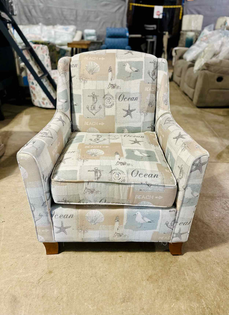 The Spencer Club Chair w/ Walnut Legs- Point Sand