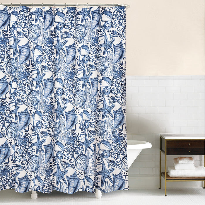 Shower Curtain- Blue Coast Shells