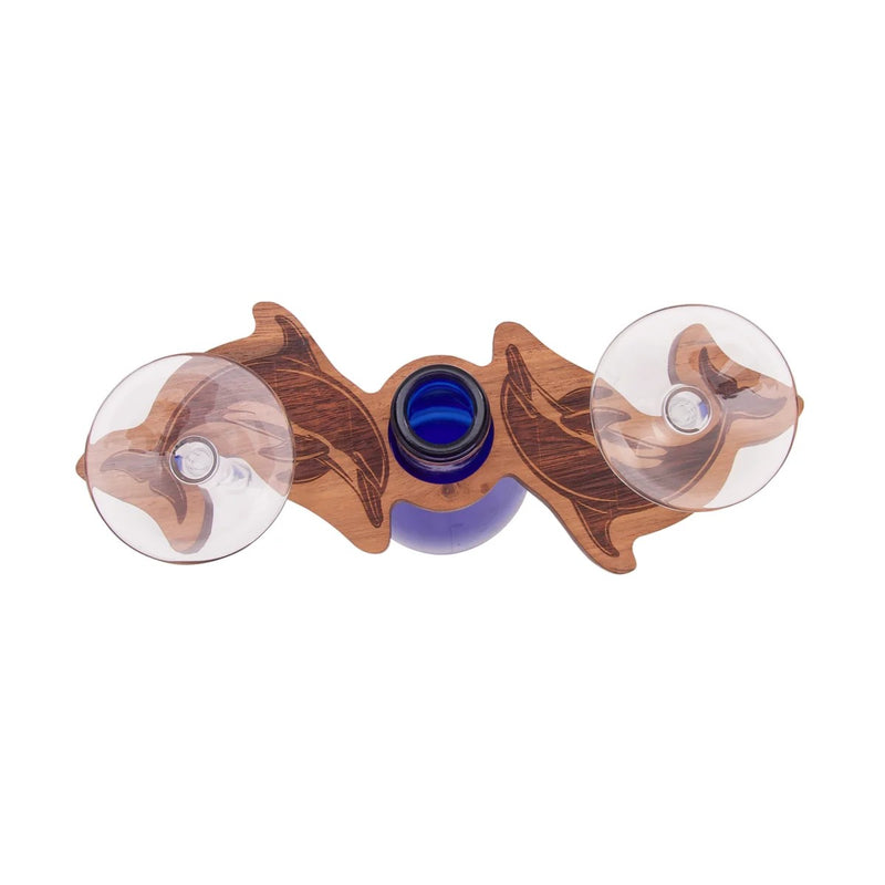 Dolphin Wine Bottle & Glass Holder