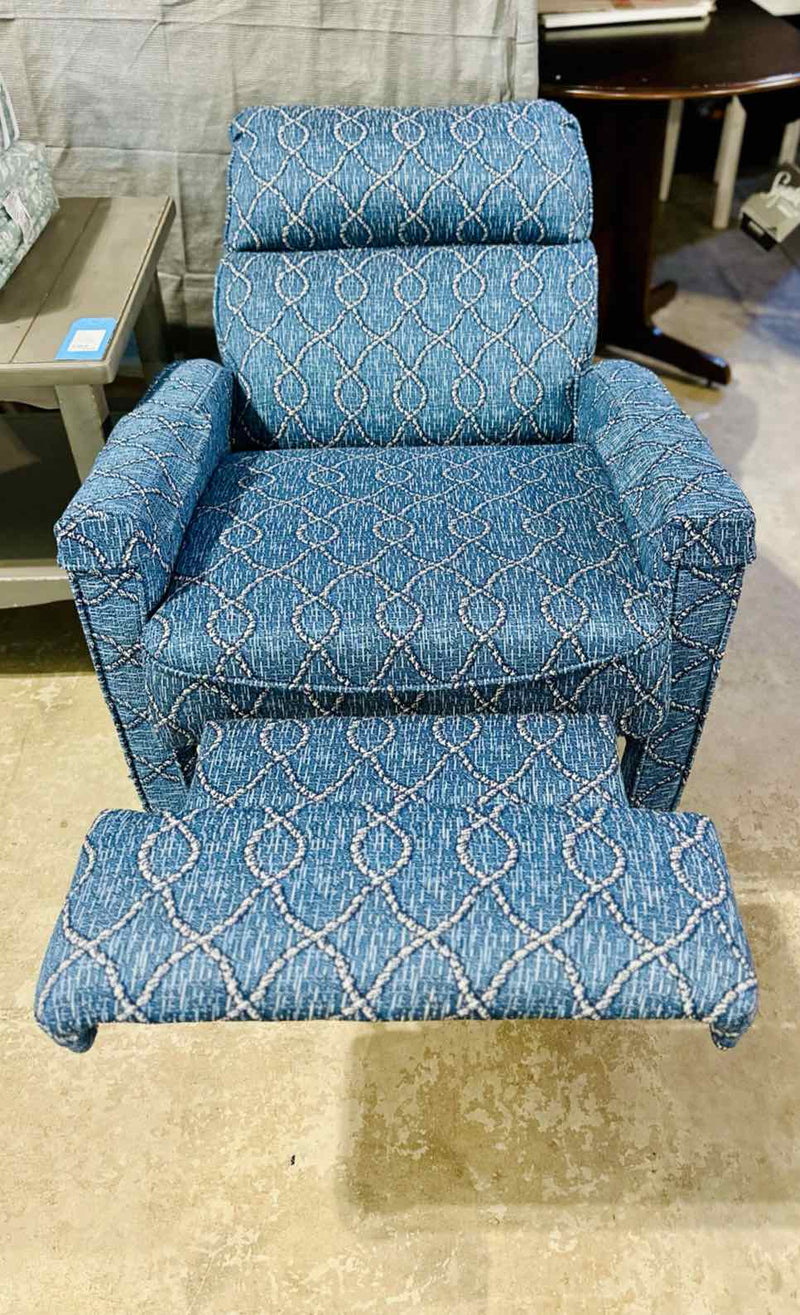 Rocker Recliner w/ Handle- Kip Ocean *Performance Fabric*