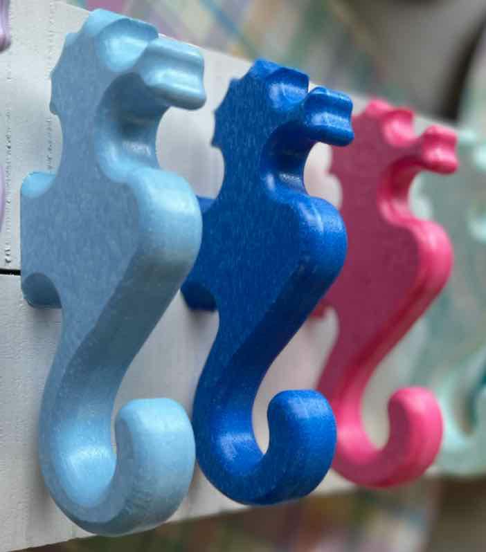 Seahorse Wall Hook- Burns Blue