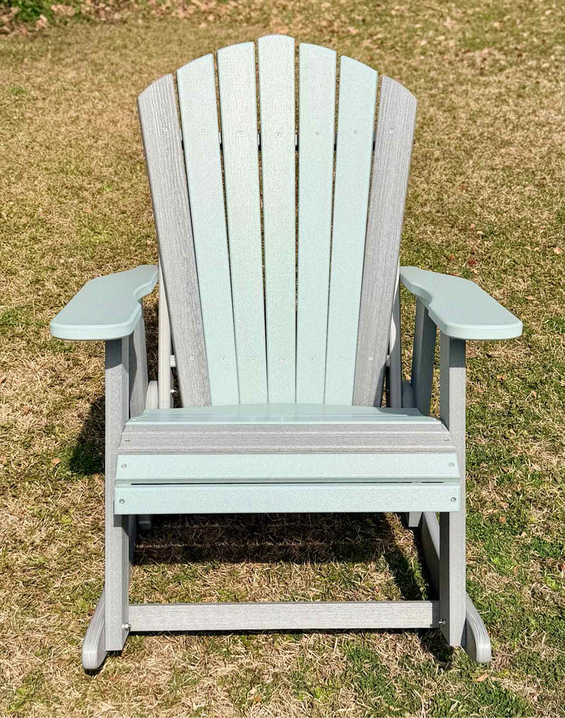 Adirondack Rocking Chair- Mint & Driftwood