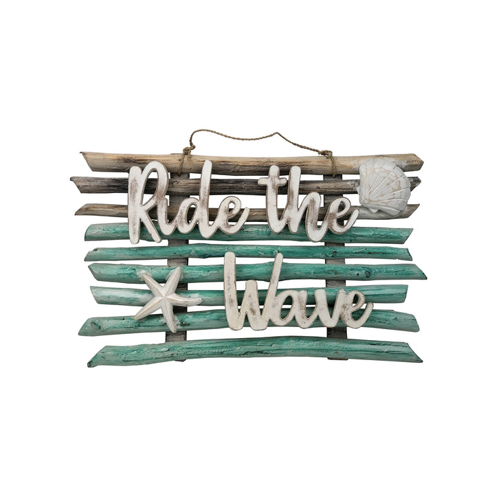 Ride the Wave Wood Wall Plaque