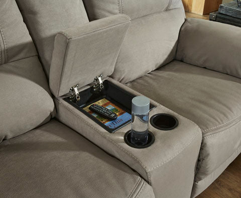 Next-Gen Gaucho Reclining Loveseat with Console- Putty