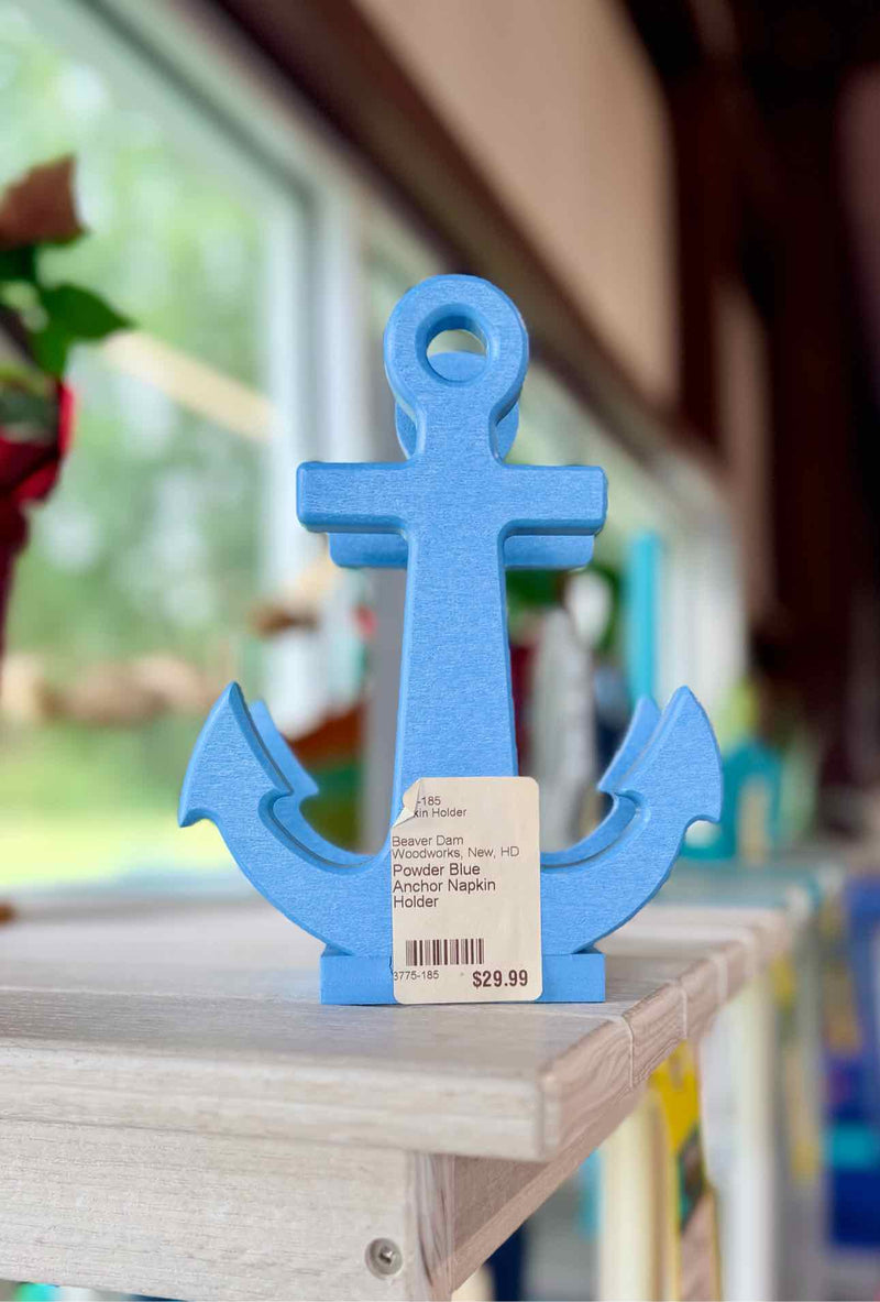 Anchor Napkin Holder- Powder Blue
