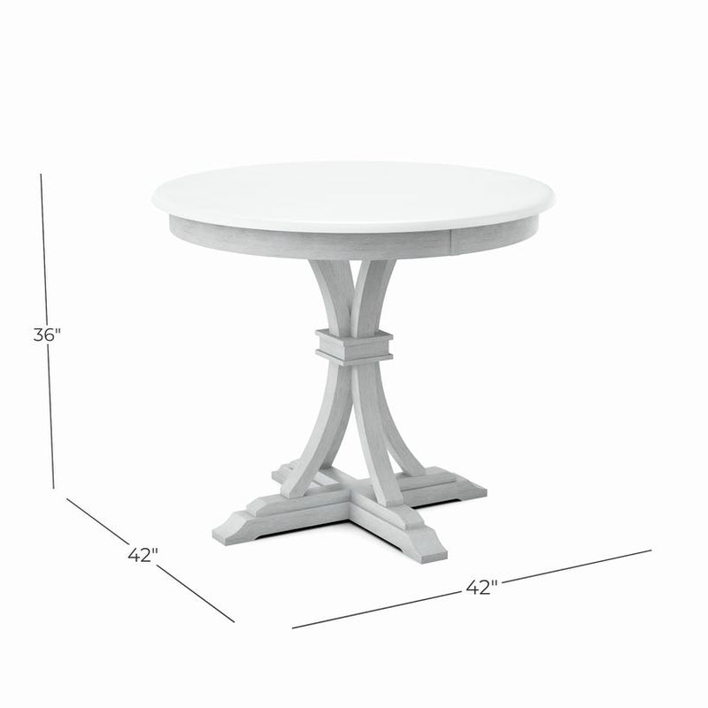 42" Round Pub Table- White & Chalk