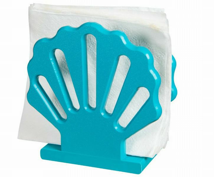 Seashell Napkin Holder- Aruba Blue