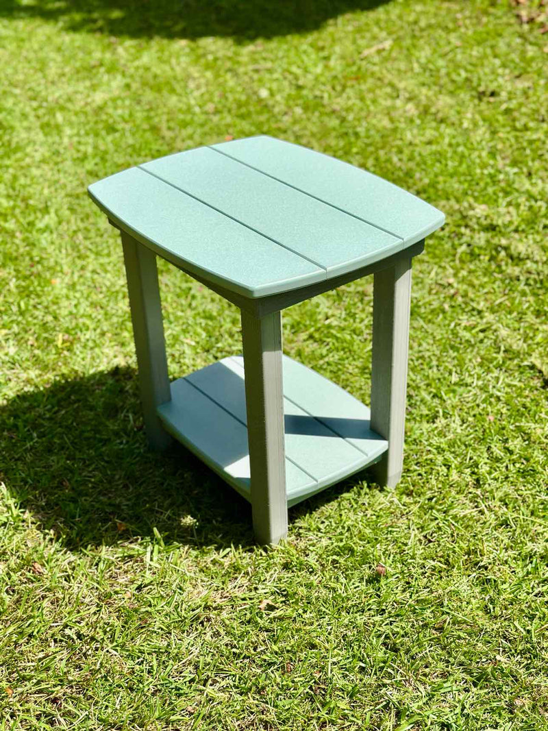 Casual Time End Table- Driftwood & Mint