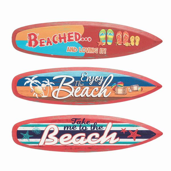 Surfboard Wall Plaque Set (Assortment of 3)