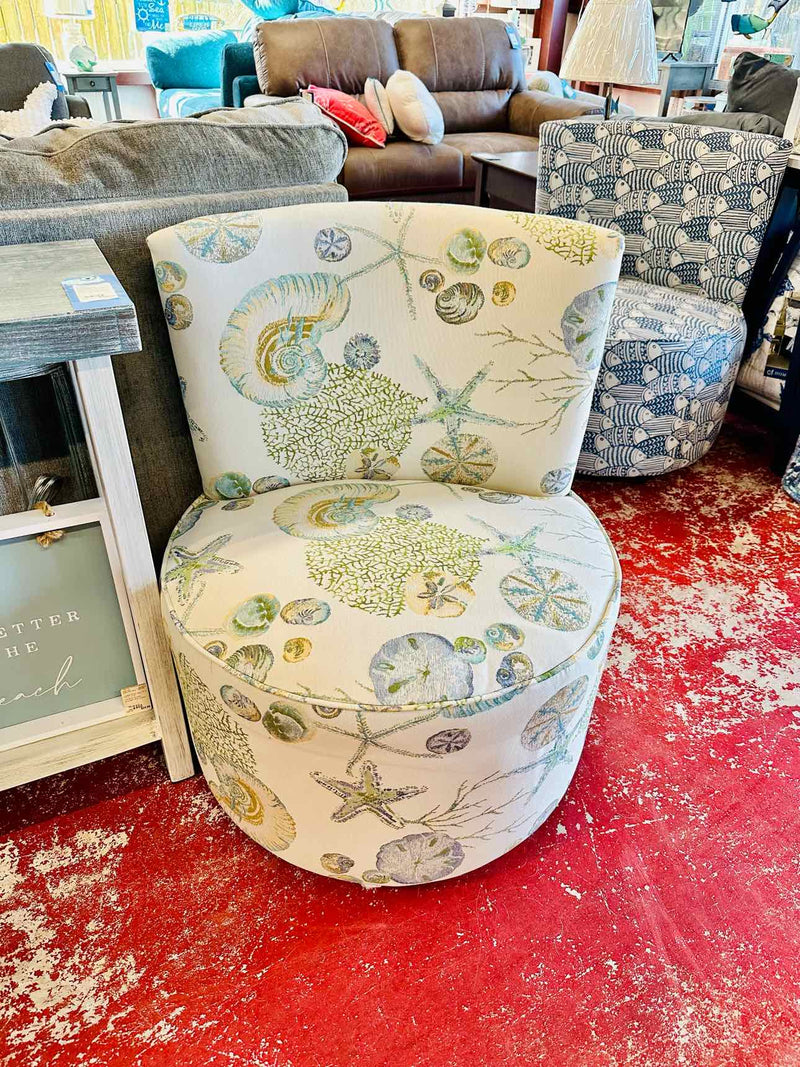 Armless Barrel Chair- Sheri Seaglass