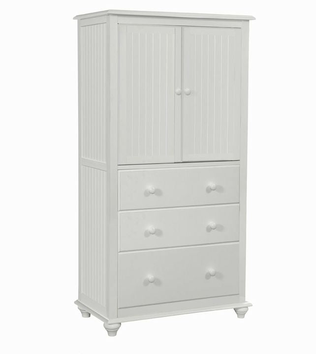 Cottage Collection 3-Drawer Armoire- Beach White