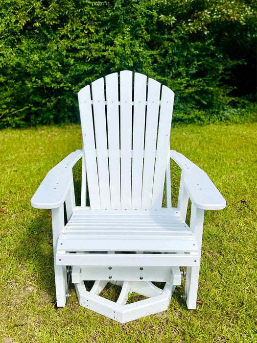 2' Adirondack Swivel Glider- White