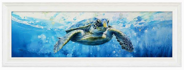 11" x 35" Framed Wall Art- Moonlit Secret