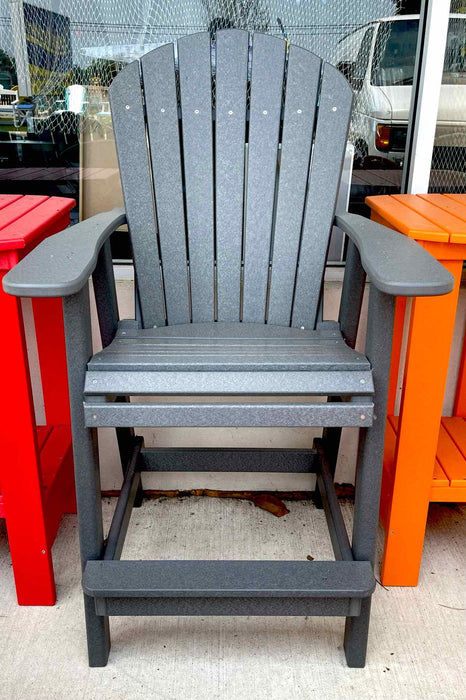 Bar Height Adirondack Chair- Dark Gray