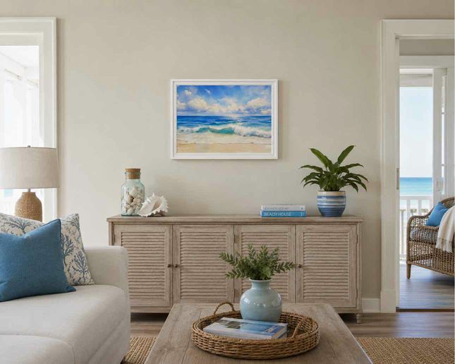 16" x 34" Framed Wall Art- Sun Kissed II