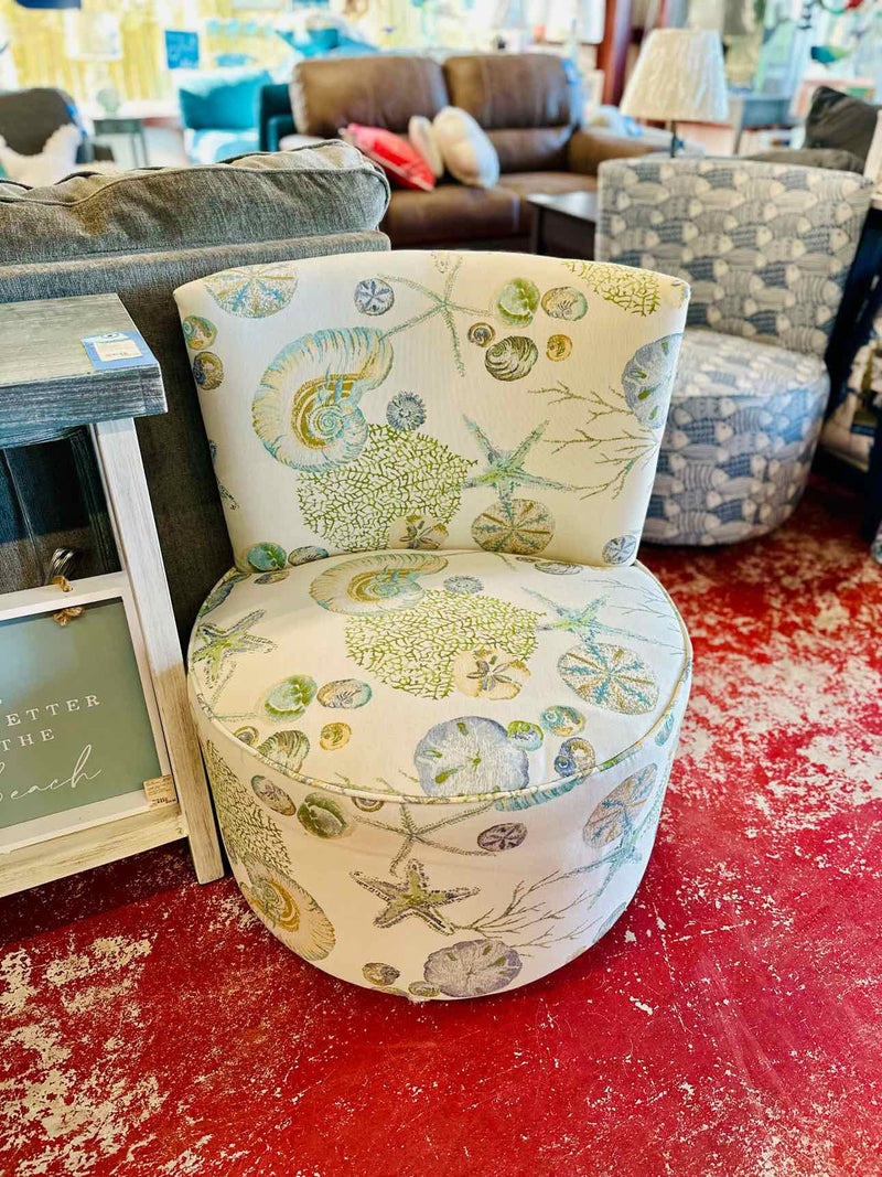 Armless Barrel Chair- Sheri Seaglass