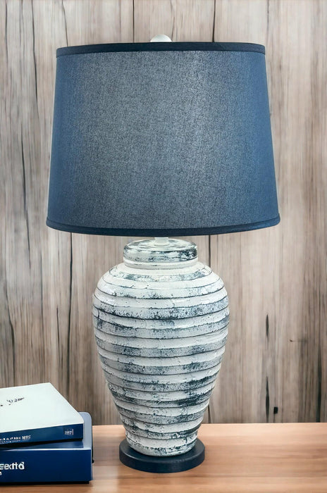 Farmhouse Pottery Table Lamp- Navy