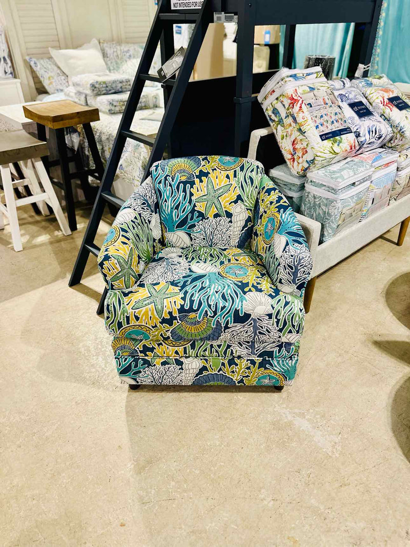 Barrel Chair- Sega Blue