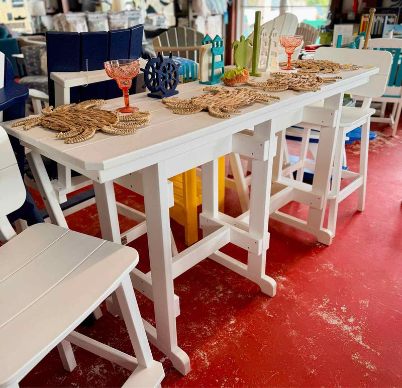 6' Rail Hugger Table- White