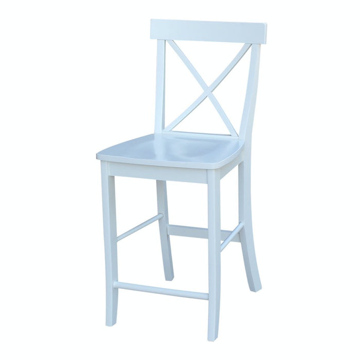 X-Back Counter Stool- Pure White