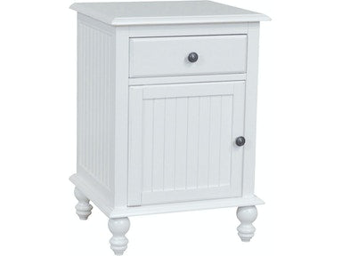 Cottage Collection 1-Drawer Nightstand- Beach White