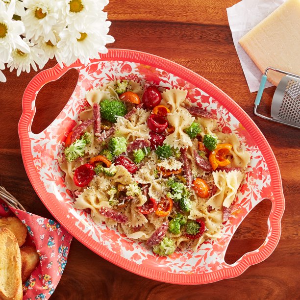 Pioneer Woman Painterly Floral Melamine Oval Serving Bowl