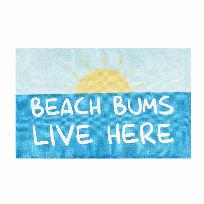 Dhurrie Mat- Beach Bums Live Here